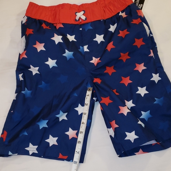 NWT Revolution Boys Patriotic Swim Trunks Sz 8/10 - Picture 6 of 6